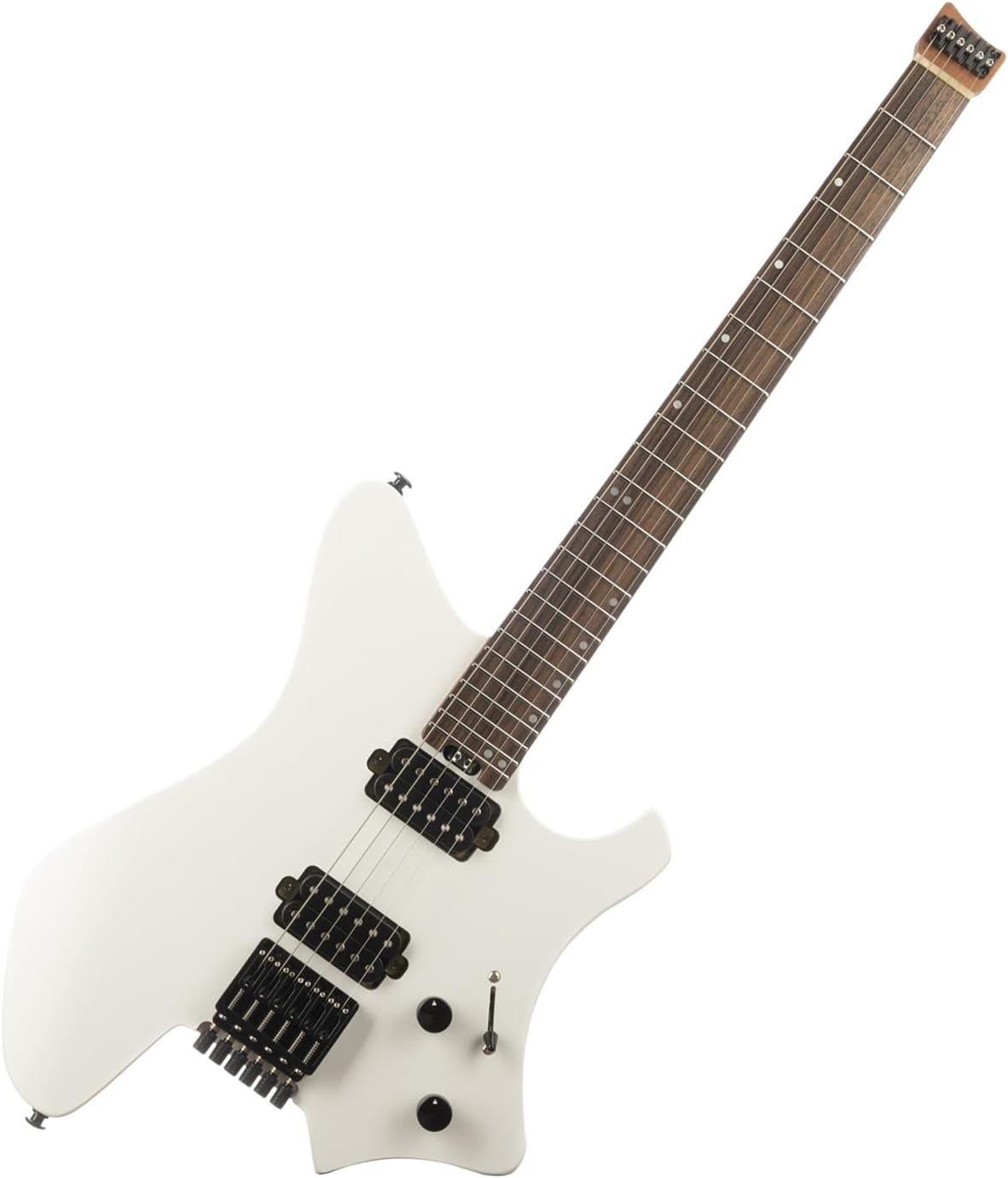 EART GW2-SE Headless Electric Guitar, Solid Electric Guitar Roasted Mahogany Body with Hard Maple Neck Standard Artones-H2SE Pickups,Satin Finish