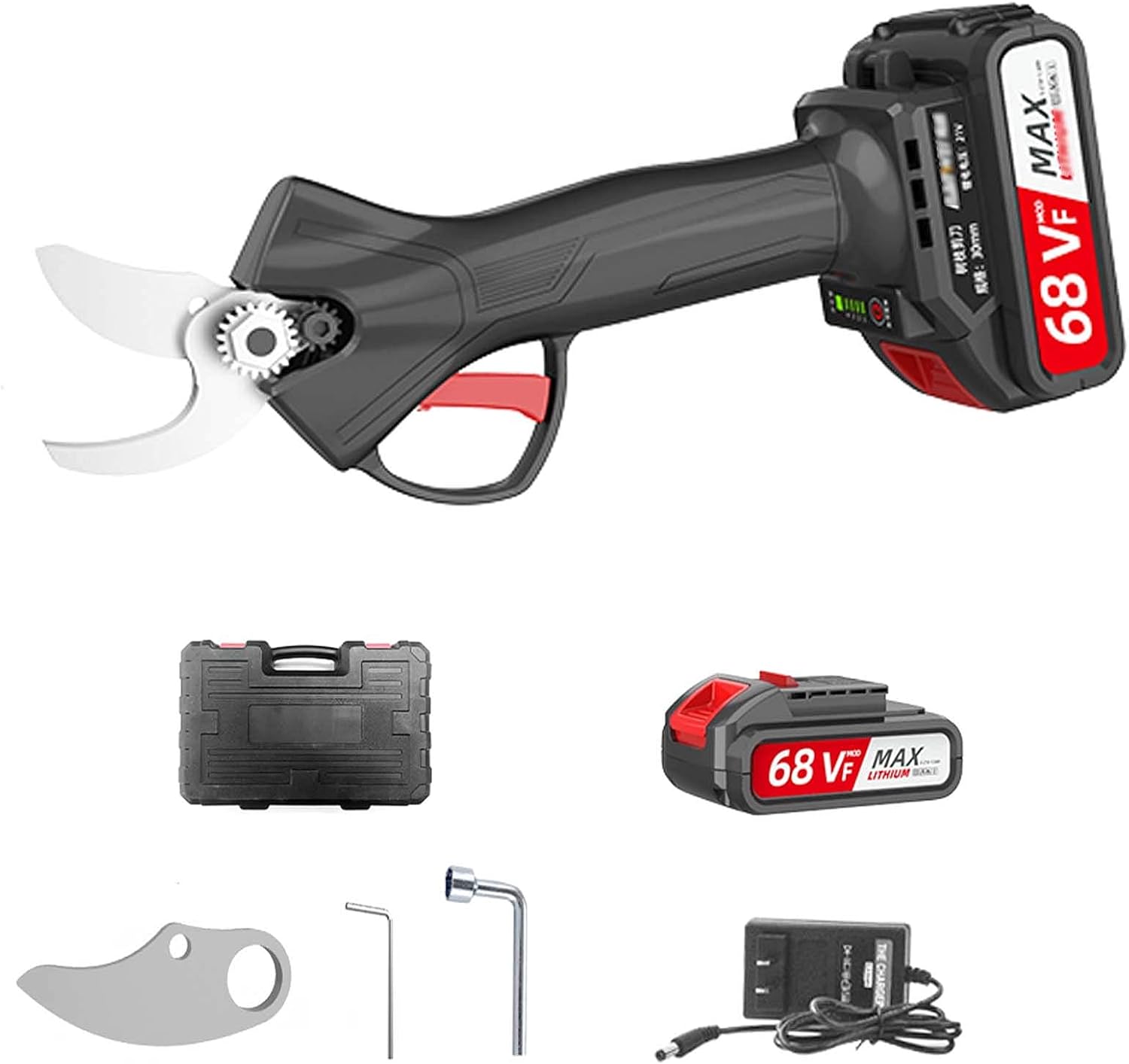 Tree Branch Cutters Pruner, Electric Pruning Shears for Garden Cordless Rechargeable Power Scissors, 3cm Diameter, Scissors