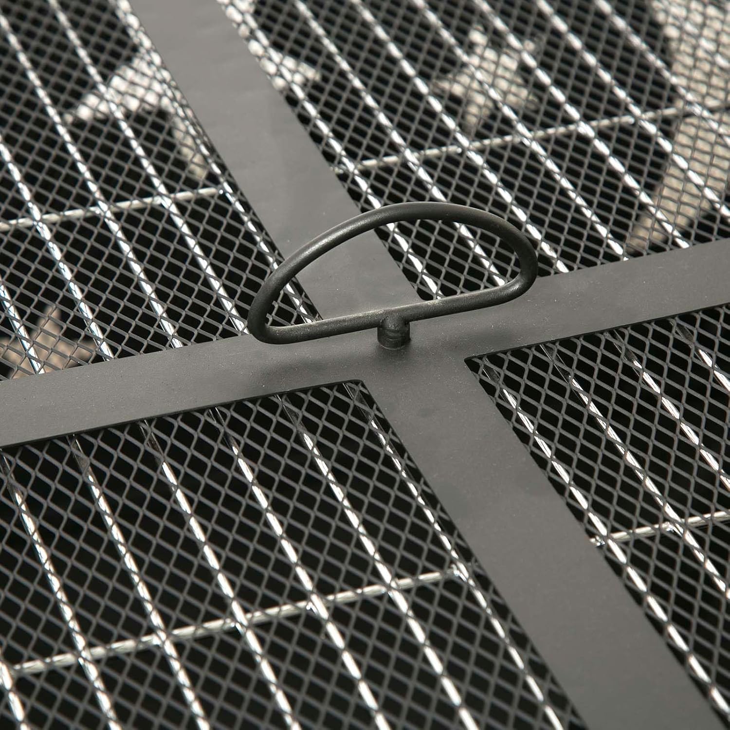 26 Inch Outdoor Fire Pit with BBQ Grill, Portable Square Fire Pit, Wood Burning Fire Pit with Poker, Large Burning Space Fireplace for Patio Garden Camping Backyard Picnic Bonfire