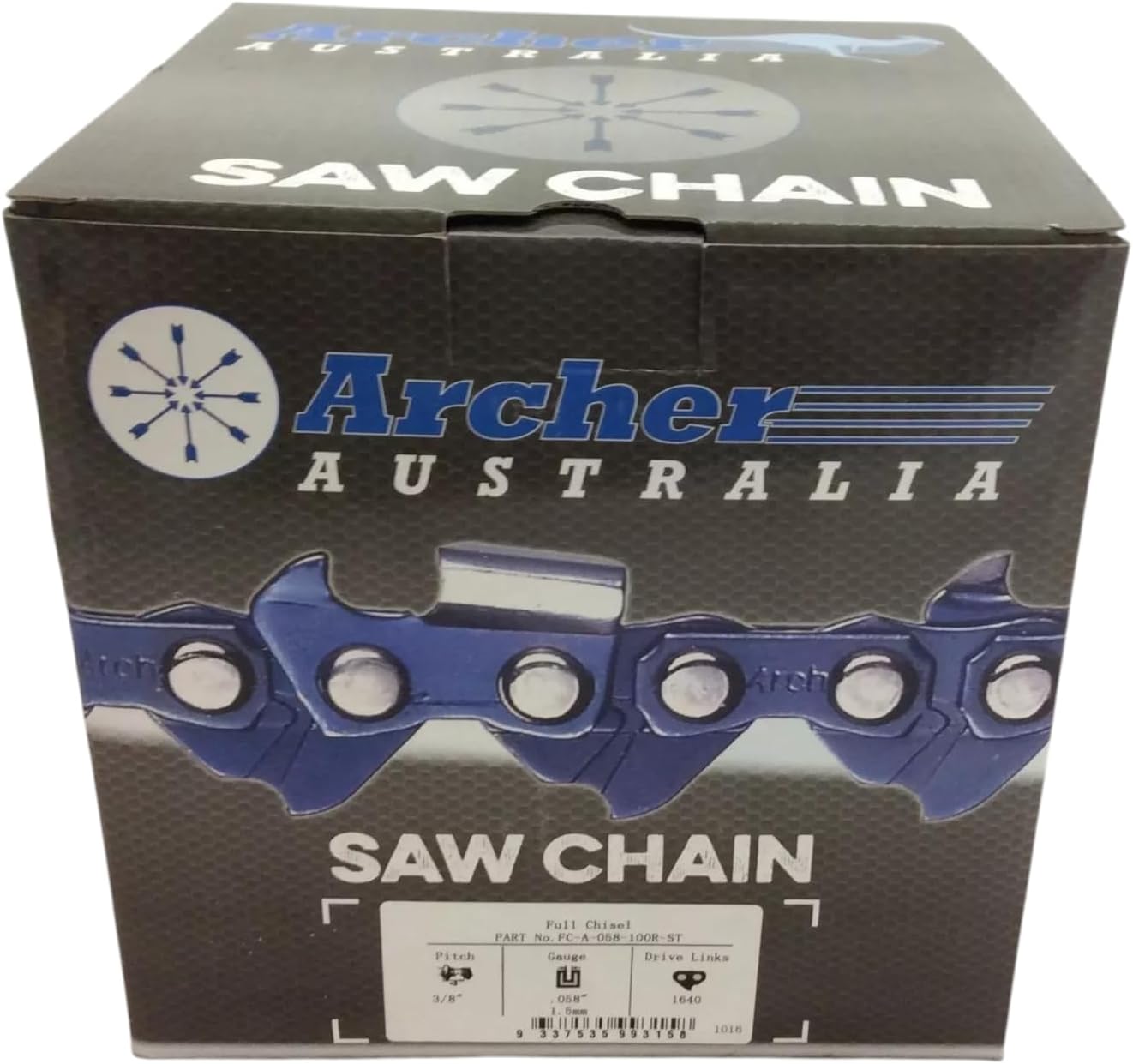 Archer Chainsaw Chain 100ft Roll 3/8 .058 Chisel SKIP TOOTH Chain