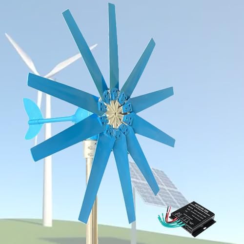 16000W Wind Turbine Generator Kit - Silent 20000W Solar & Wind Power System, 12V/24V/48V Options, 8/10 Blades for Home Use - Efficient Renewable Energy Solution