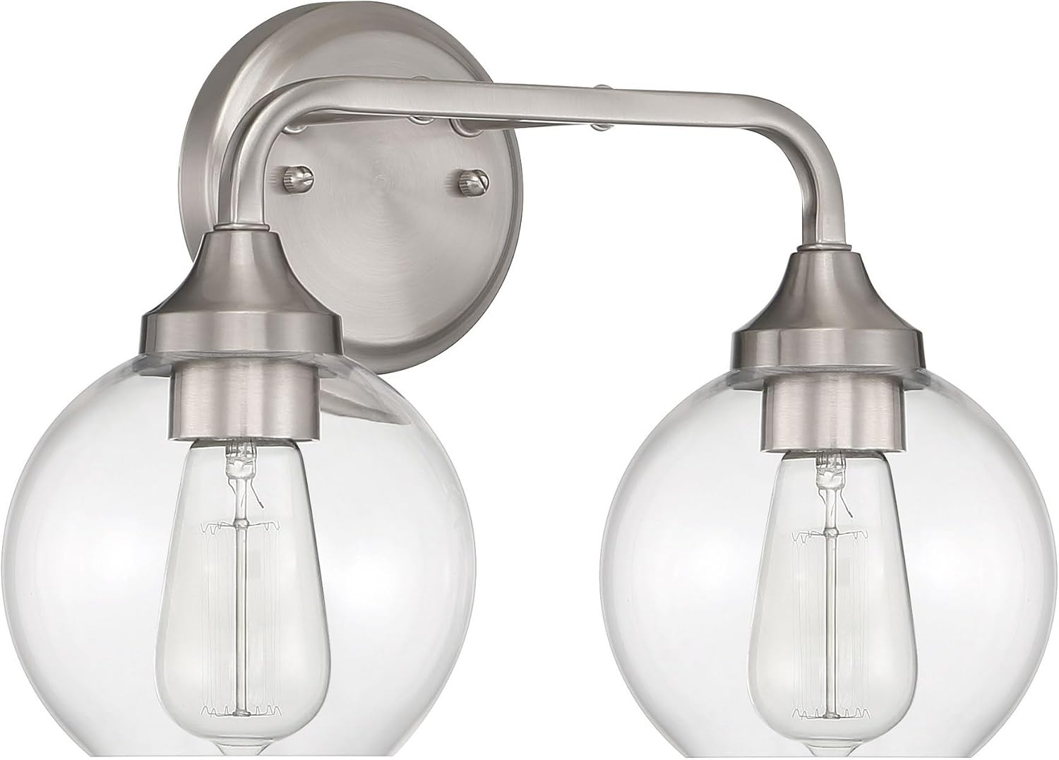 Craftmade 56202-BNK Glenda Outdoor Wall Sconce, 2-Light 120 Total Watts, Brushed Polished Nickel