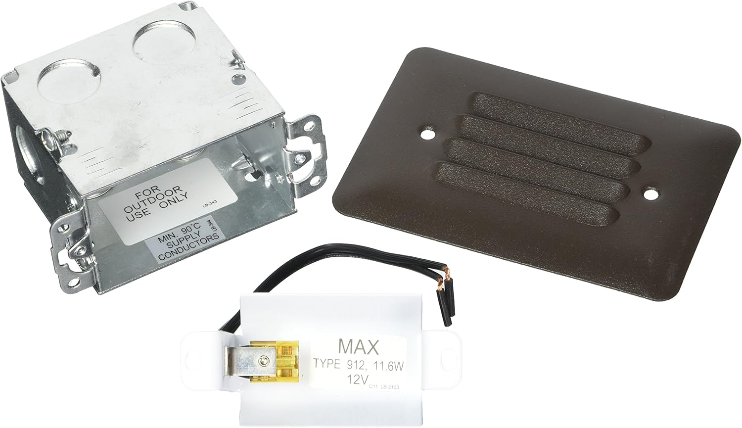 Kichler 15072AZT Step 1-Light 12V, Textured Architectural Bronze