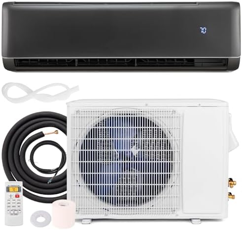 KOTEK 12000 BTU Mini Split AC/Heating System, 21 SEER2 Split-System Air Conditioner & Heater with Inverter Compressor, Cools Rooms up to 750 Sq.Ft, 208-230V (12000 BTU, 21 SEER2)