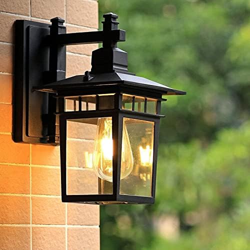 Wall sconces Outside Wall Light, Aluminum Outdoor Lighting, Waterproof Wall-Mounted Cylinder Design, up and Down luminaire for Veranda, Garden and Terrace, Black Exterior Light Fixture
