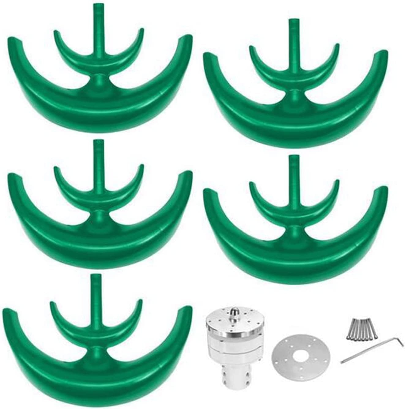 LiuSj JUnSt 8000W No Noise Vertical Axiswind Power Turbines, Generator Lantern Wind Turbines Suitable for Home and Garden(Green)