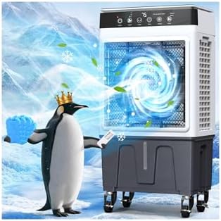 Swamp Cooler Air Conditioner with Dry Burn Protection, 4000 CFM Evaporative Air Cooler with 8-Gal Water Tank, 4 Modes, 3 Speeds, Remote, 12H Timer, Portable Windowless AC for Bedroom Home Office