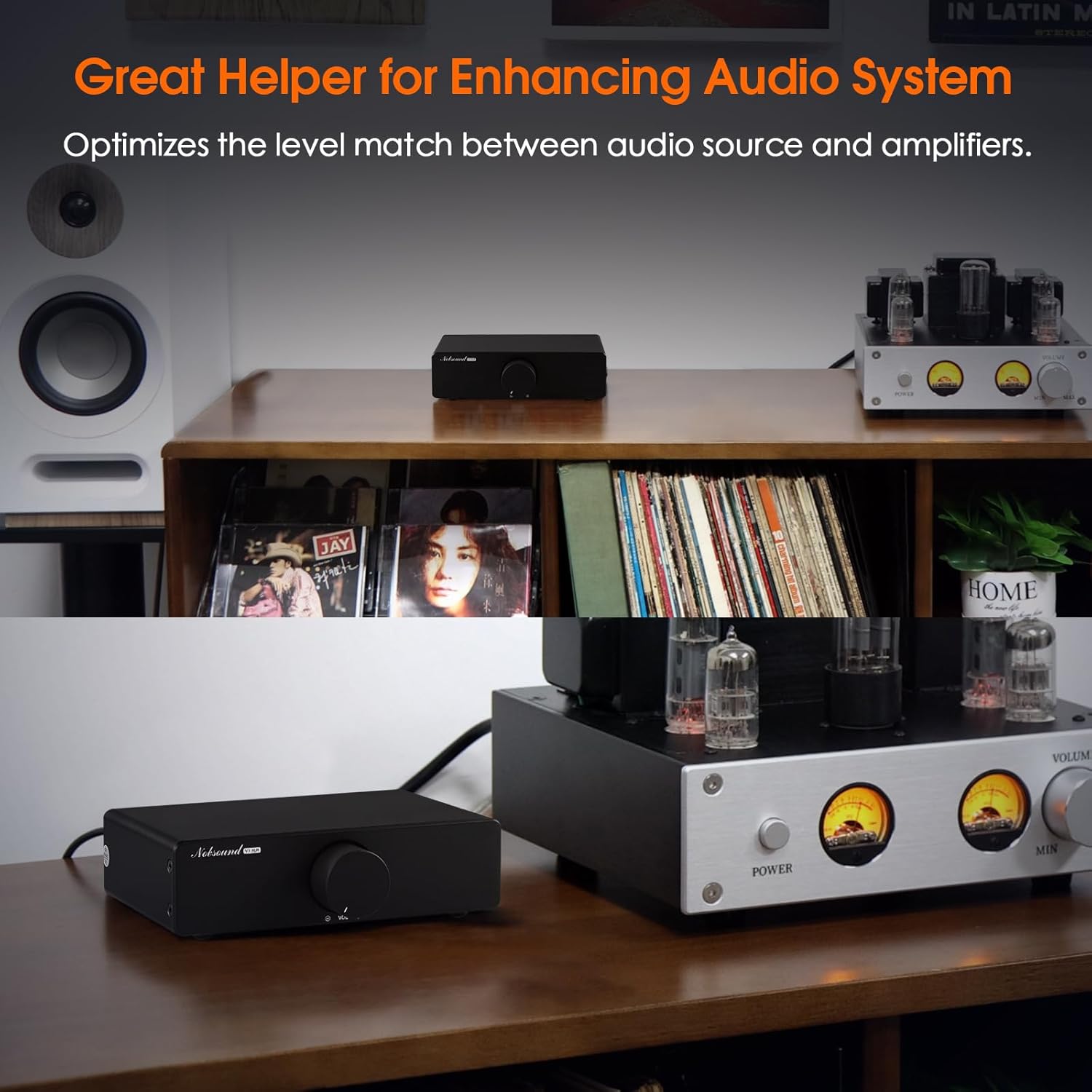 ​Nobsound XLR Passive Preamp Attenuator: Balanced Stereo Audio Volume Controller for Signal Optimization - Features ALPS RK27 Potentiometer & Gold Terminals - for Critical Listening Audiophiles​