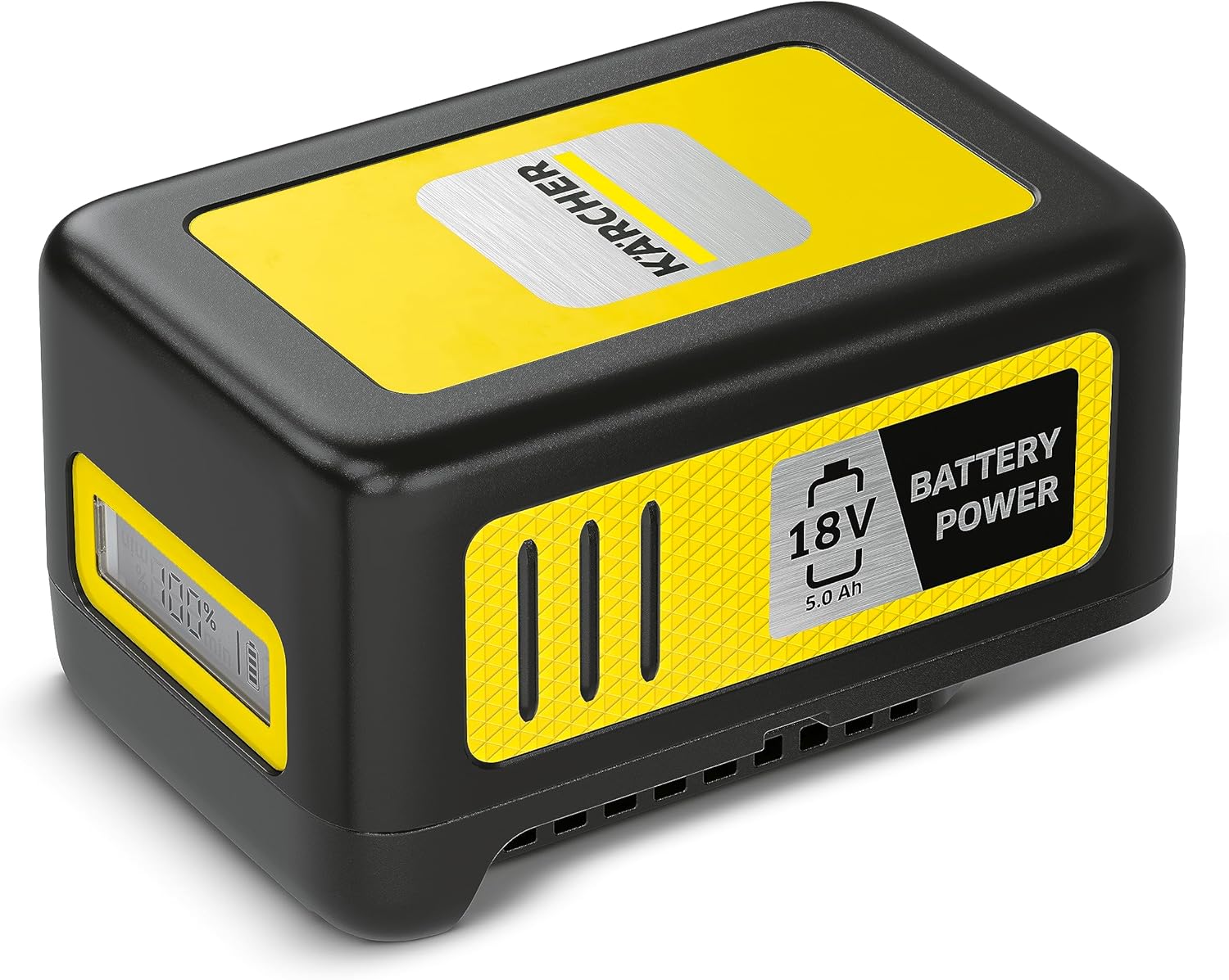 Kärcher Battery Power 18/50, 18 V Battery with 5.0 Ah Compatible Garden Tools, Real Time Technology, Intelligent Cell Monitoring, LCD Display, Lithium-Ion Cells