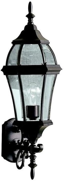 Kichler 9791BK Townhouse Outdoor Wall 1-Light, Black 7.5-Inch