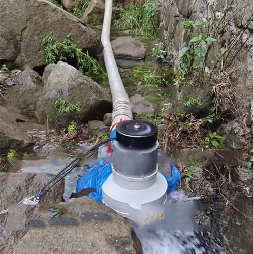 3KW Portable Water Turbine Generator, 110V-230V Mini Hydroelectric Generator with Durable Aluminum Housing for Home Backup Power, Outdoor Lighting, Camping, and Eco-Friendly Energy Solutions