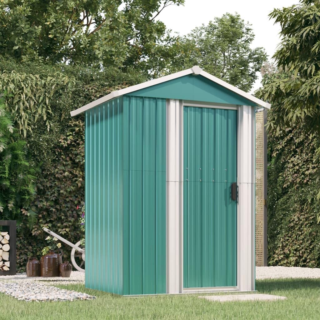 Green Galvanized Steel Garden Storage Shed 49.6