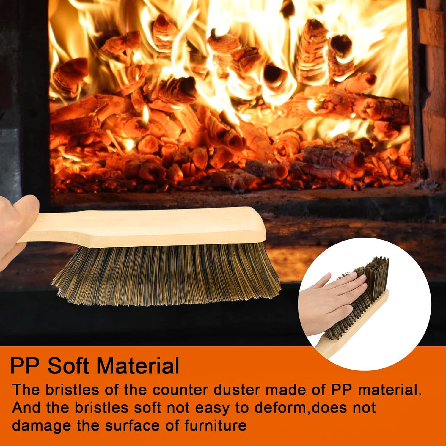 Uniflasy Ash Bucket with Lid, Shovel and Hand Broom, 5.2 Gallon Metal Coal Ash Bucket and Blended Fire Glass Rocks Beads for Outdoors and Indoors Propane Firepit