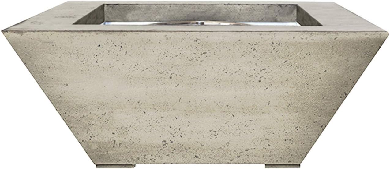 Prism Hardscapes Lombard Concrete Gas Fire Pit (PH-416-3LP), Propane, Natural, 40x40-Inch