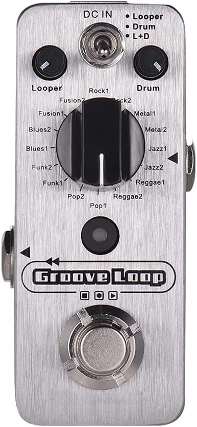 Loop Guitar Pedal Drum Machine & Looper Effect 3 Modes Max. 20min Recording Time Tap Tempo