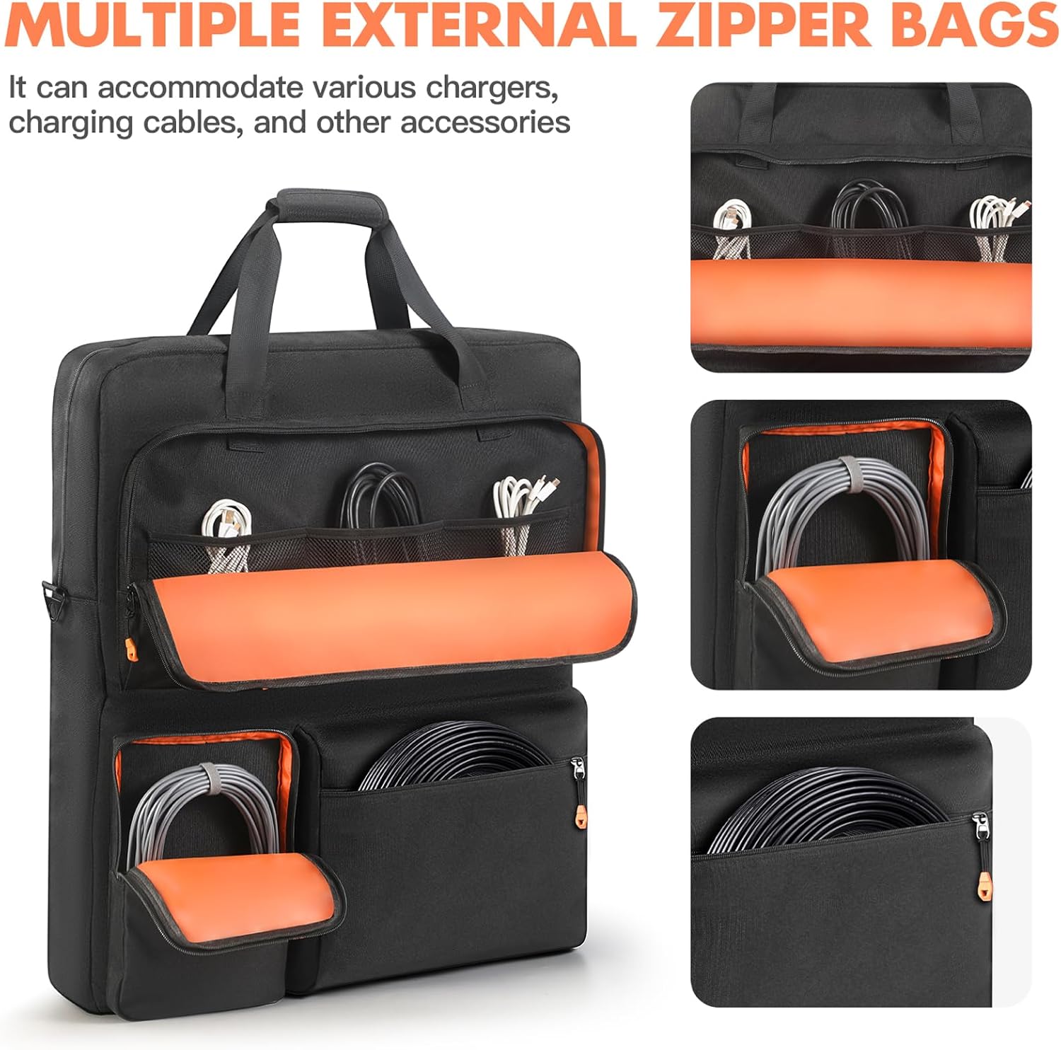 Carrying Case Fits for Jackery Explorer 1000/Anker SOLIX C1000,Solar Panel Carrying Case Fits for Jackery SolarSaga 100W 100X 200W/ZOUPW 100W 110w 200w