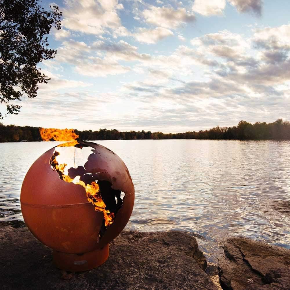 Fire Pit Art TR Third Rock Fire Pit, Metal