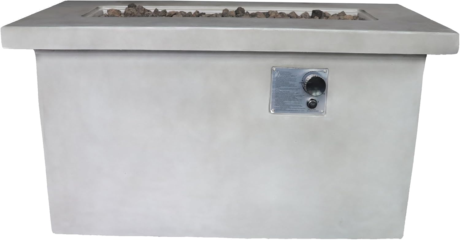 24'' H Concrete Propane,Natural Gas Outdoor Fire Pit Table