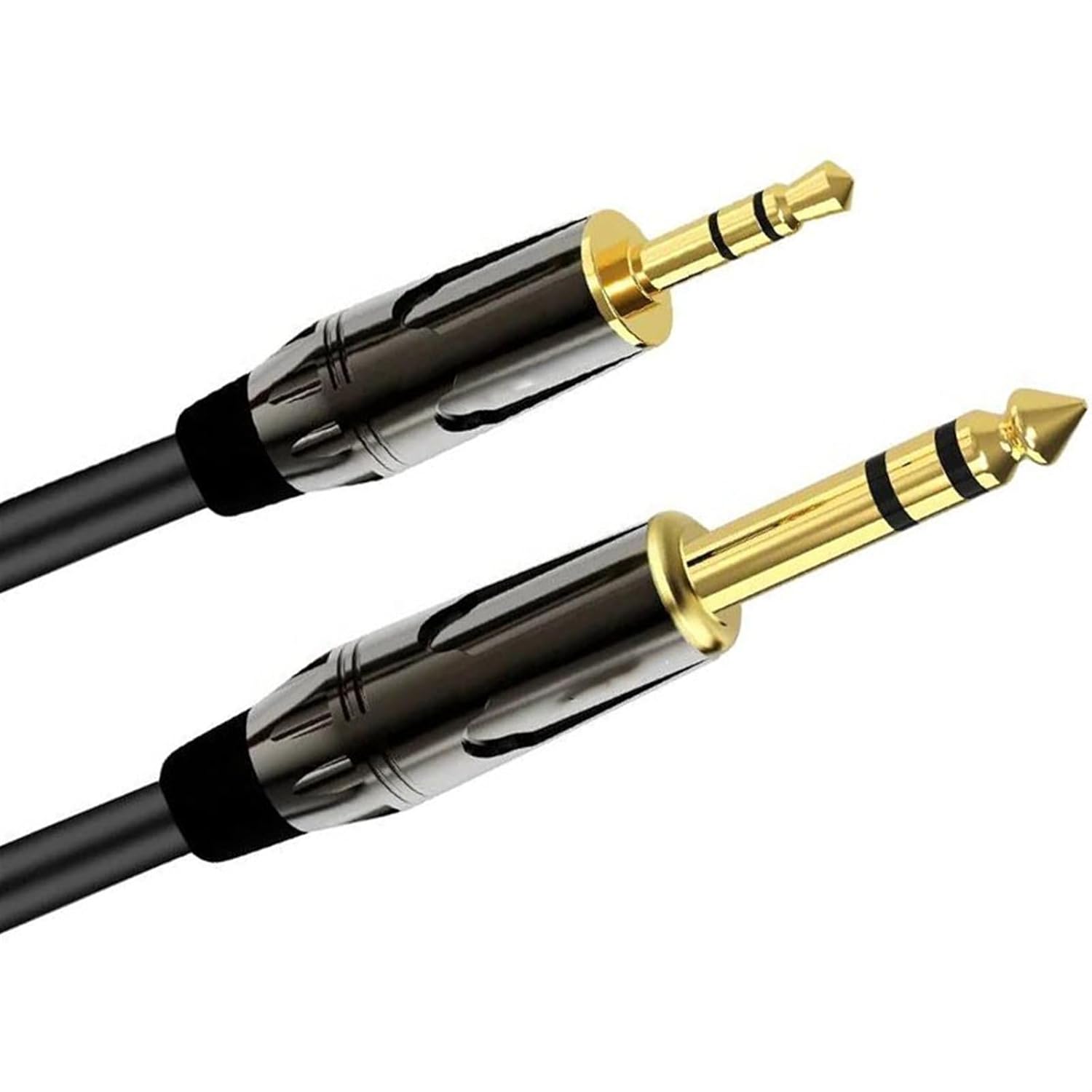 Pro Audio Cable 3.5 to 6.35 Stereo Cable 1/8 Inch Male TRS to 1/4 Inch Male TRS Cord for Guitar Amplifier Flow in Either Direction(10m)