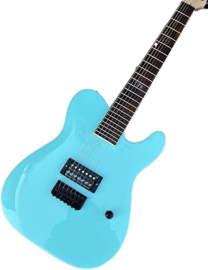 Custom 7 strings Electric Guitar Mahogany Body Rosewood Fingerboard Black Hardware Blue Gloss Finish