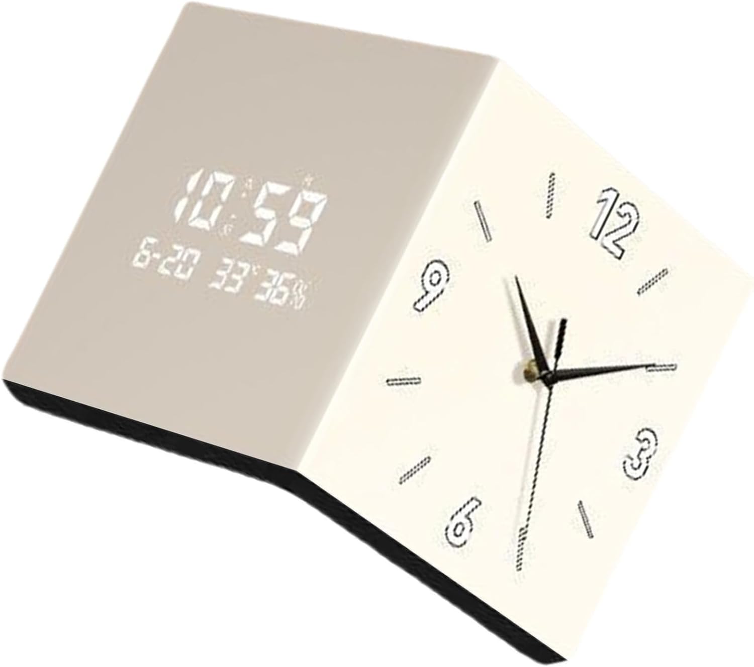 Double Sided Corner Clock Easy to Read Square Wall Mount Digital Display for Living Room and Office Wall Decors Home Decors