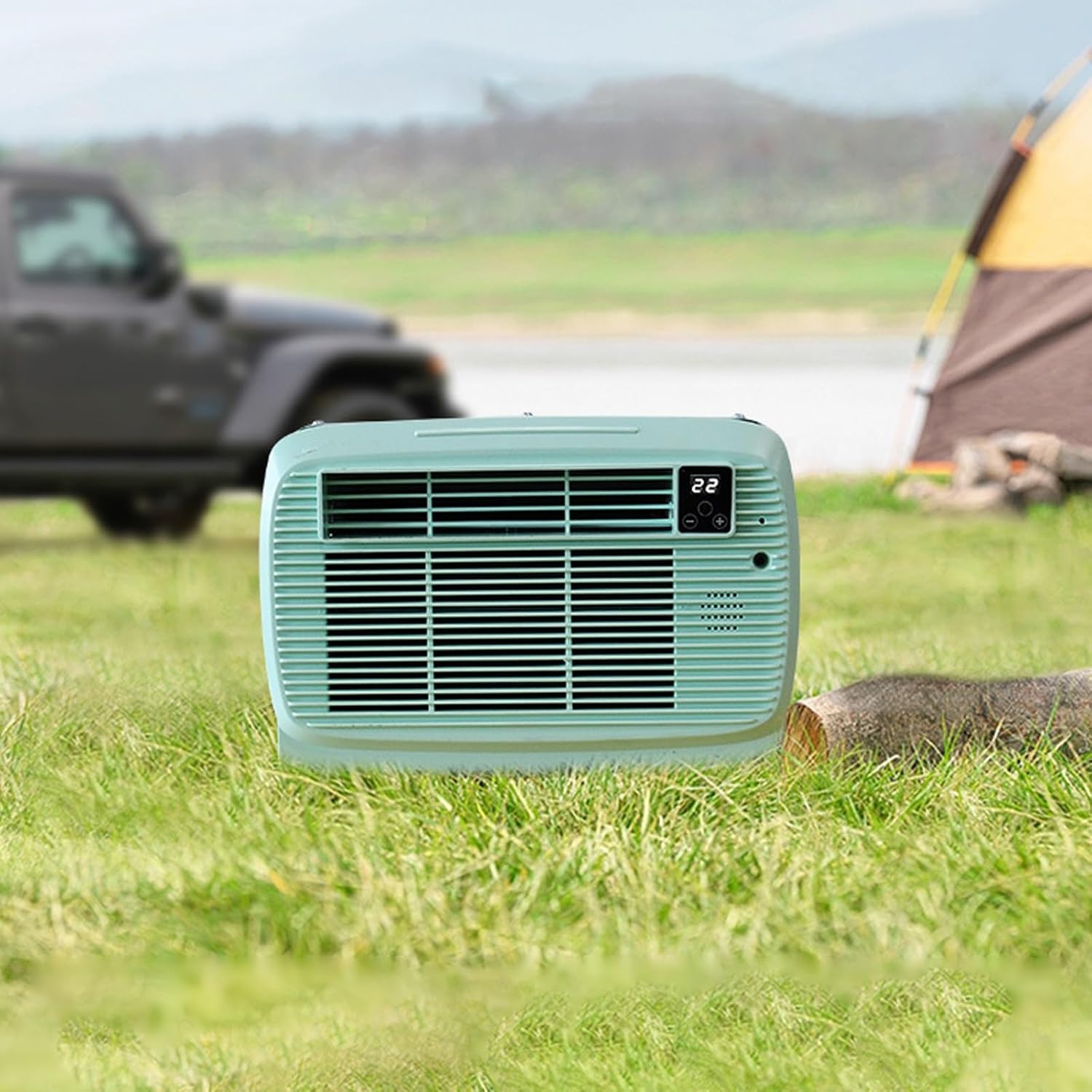2200 BTU Portable Camping Air Conditioner Small Compressor Refrigeration Low Energy Air Cooler for Room Pets Outdoor Cooling(110v)