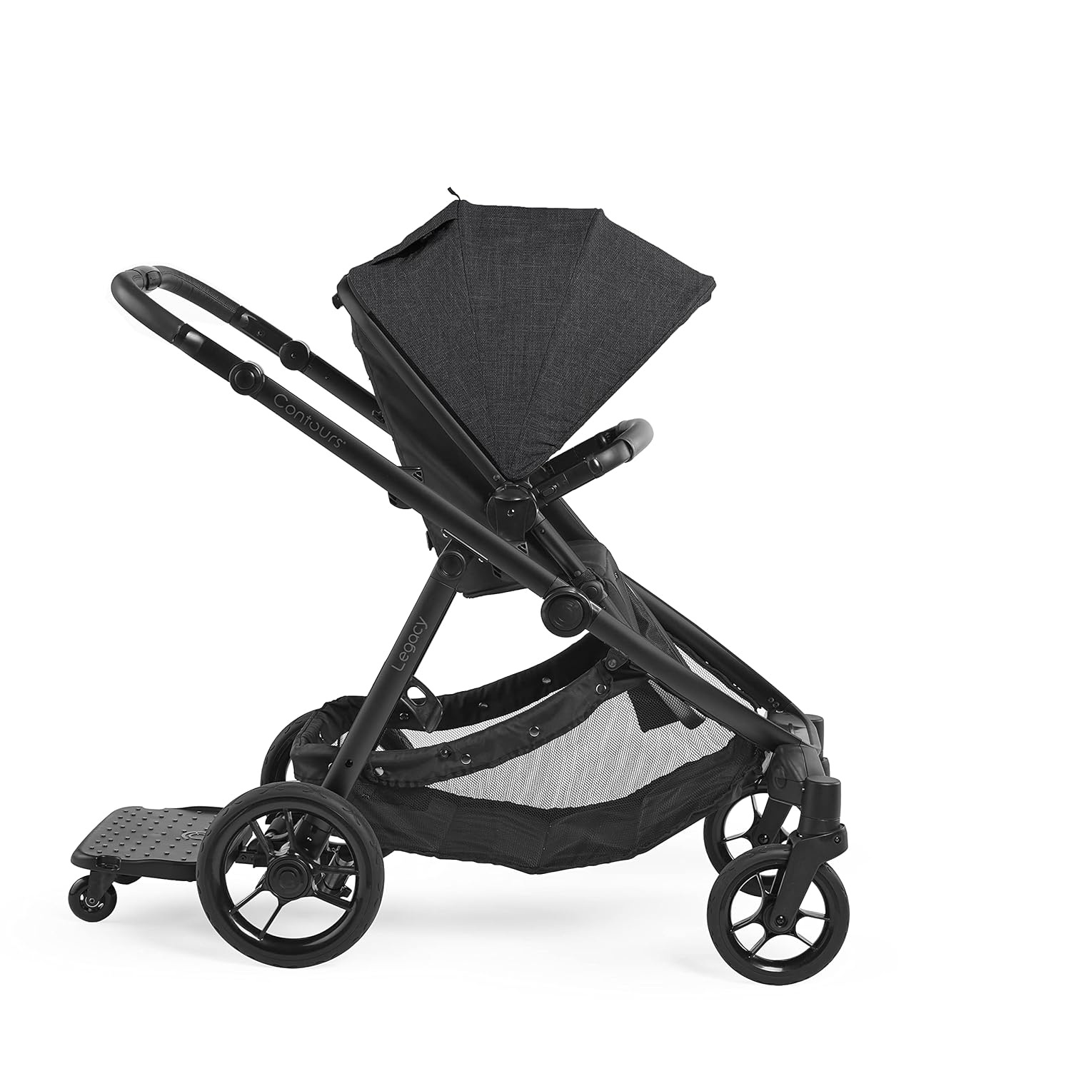 Contours Boogie Board Ride Along Baby Stroller Board, Stand Gilder Rider Accessory for Kids, Works with Select Models Only, Supports Children up to 48lbs, Black