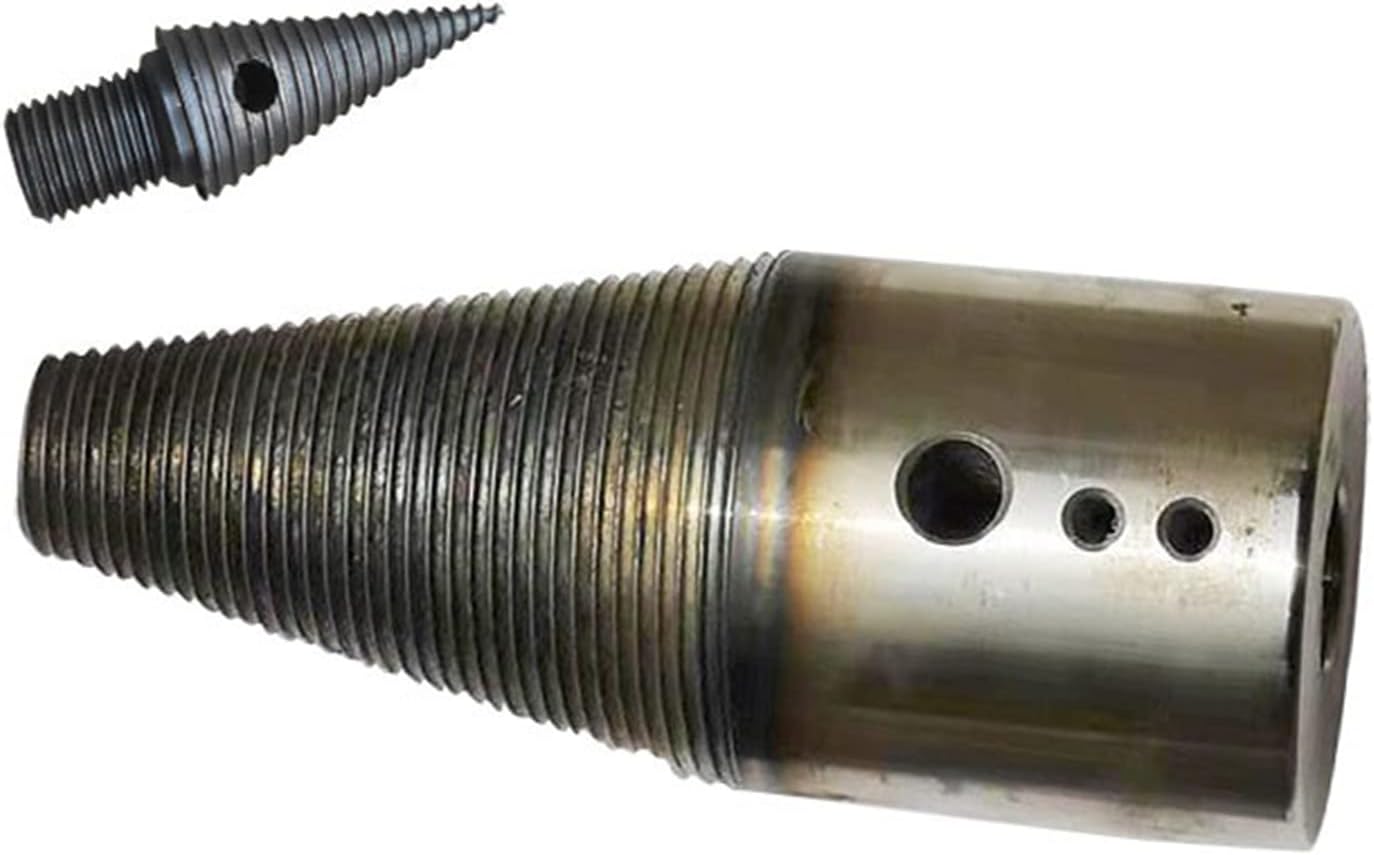 KK5 Log Wood Splitter Cone Splitting Hammer Drill Screw Cleaver Left Thread Steel 100mm - Drill Accessories Home Outdoor Camping Farms - Firewood Wood Splitting Cone Drill Bit for Diesel Engine
