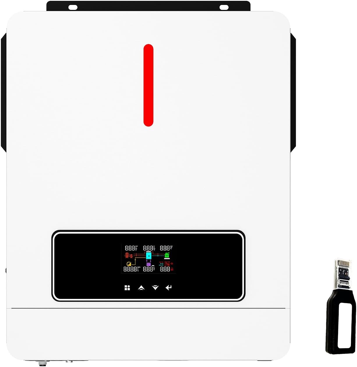 Xijia 3600W Hybrid Inverter with 120A MPPT Solar Charger dc 24V to 110v ac 60HZ Solar Converter with WiFi Module