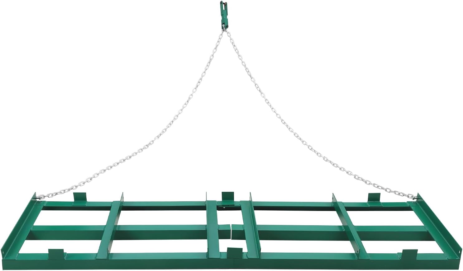 GarveeLife 96 in Width Drag Harrow, Driveway Drag, Pull Behind Lawn Leveling Rack with 4 ft Heavy Duty Chain, High-Efficient Yard Lawn Leveling Tools for ATV, Utv, Tractor, Mower, Lawnmower