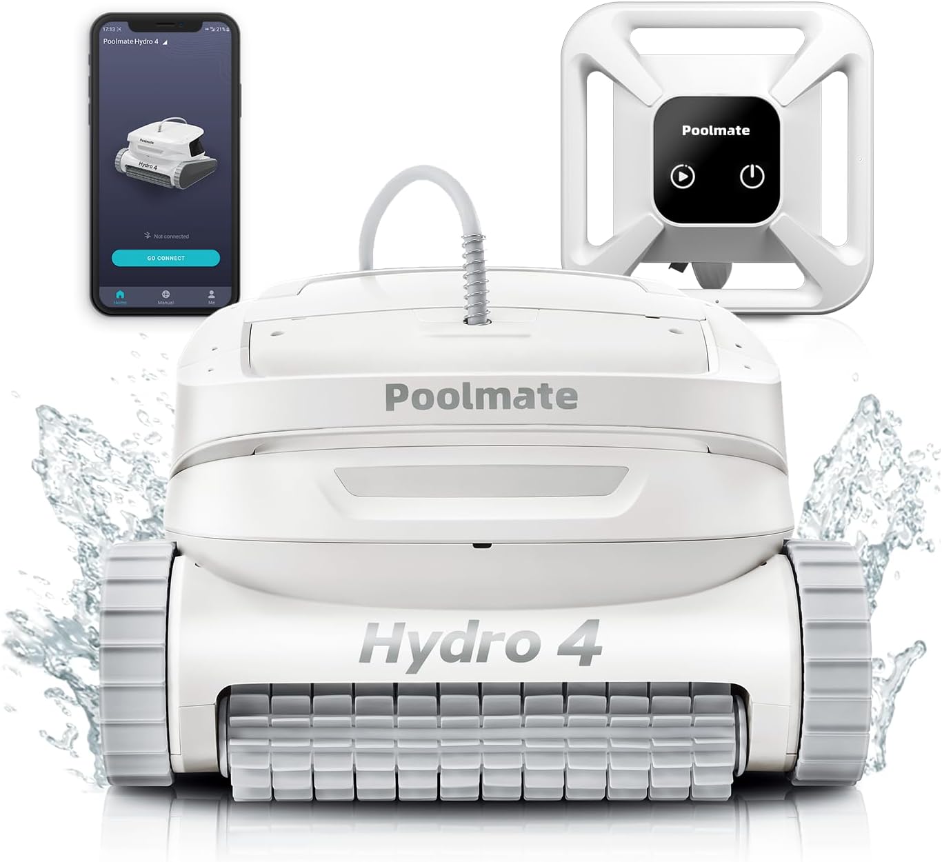 Chasing Hydro 4 Pool Vacuum for Inground Pools | 210-Min Battery Pool Robot for Floor, Wall & Waterline Cleaning | Smart App Control | 5070 GPH Suction Perfect for Pool Opening Season