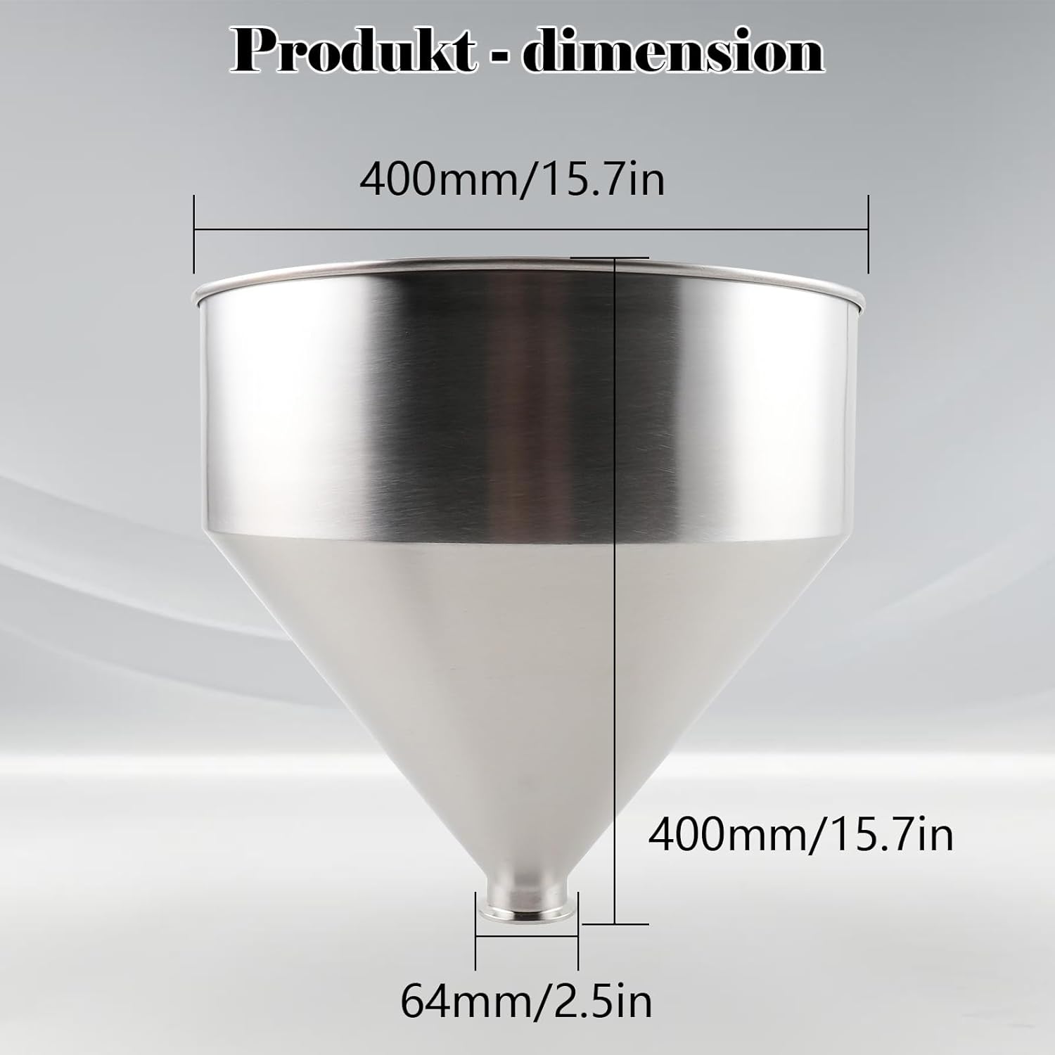 Stainless Steel Hopper, 30L Volume Liquid Paste Funnel for Container Filling Machine