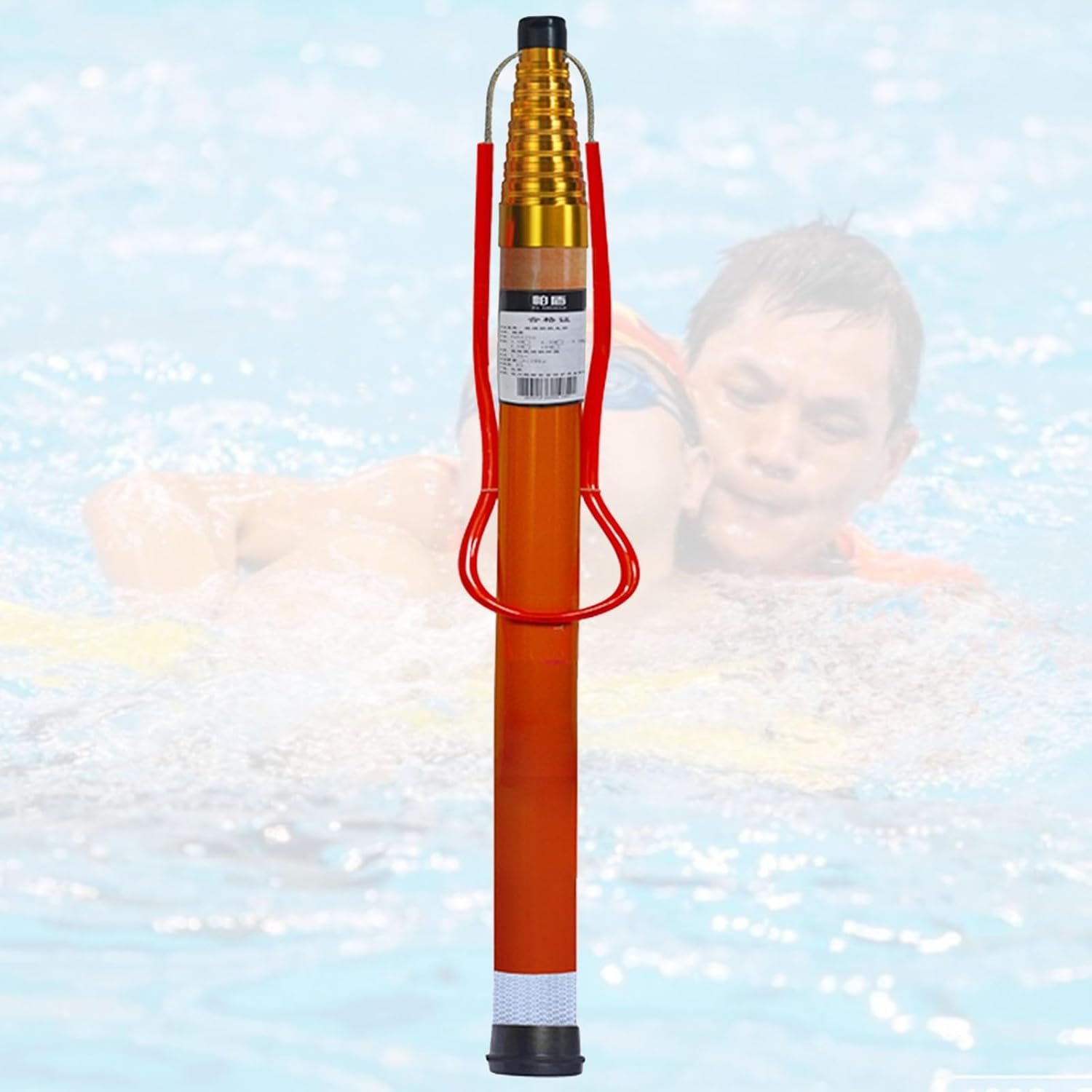 Swimming Pool Life Saving Hook And Pole, Sturdy Reflective Rescue Lifesaving Reach Poles/ Fiberglass Lifeguard Rods Load 120kg/ 240lbs For Elderly Child Adults, Boat Yachts Lakeside Dock(Size:6.5M/21.