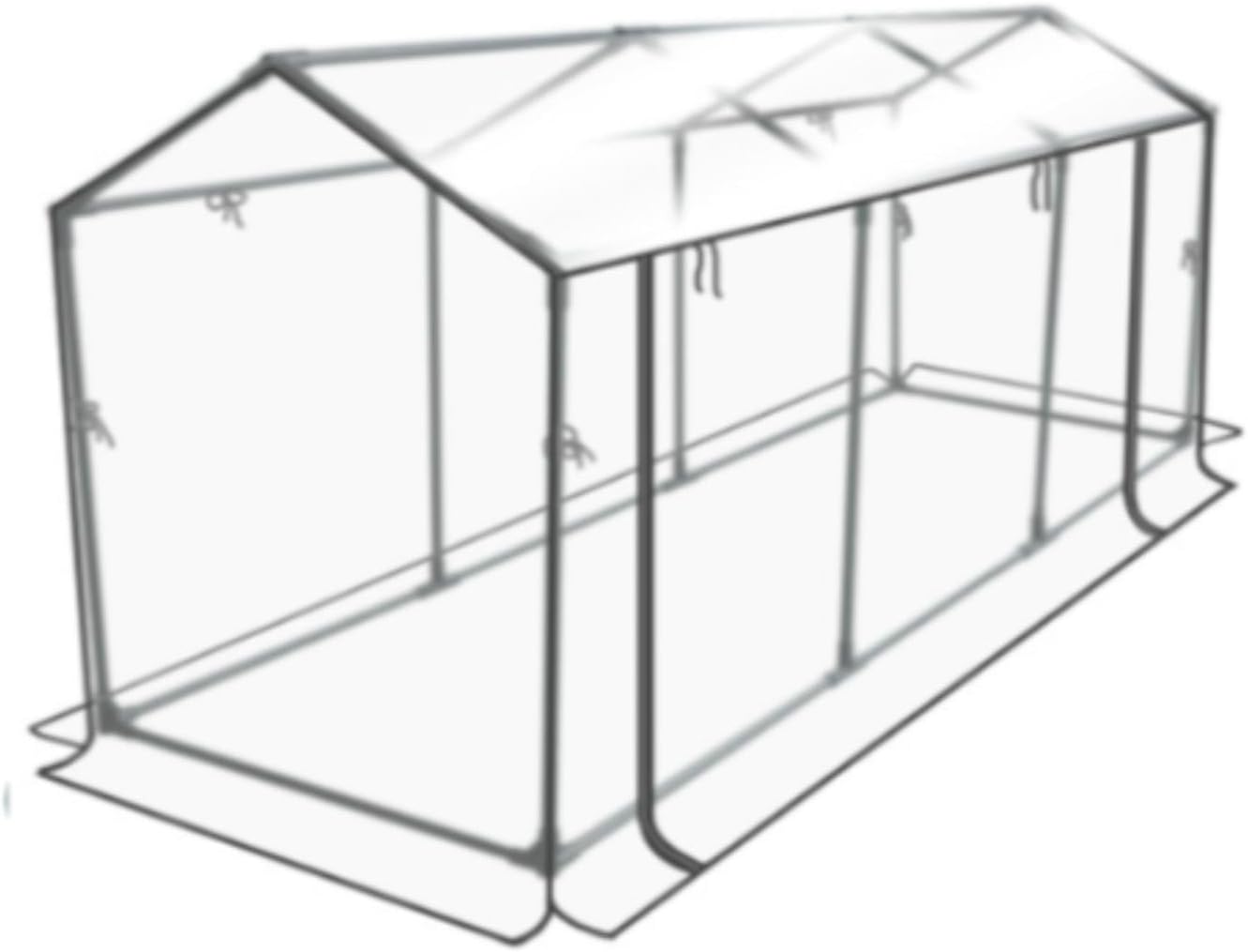 Mini Greenhouse Kit, Garden Nursery Plant Cover Heavy Duty Portable Green House Clear Tent for Gardening Outside Plants, 180cmx80cmx86cm