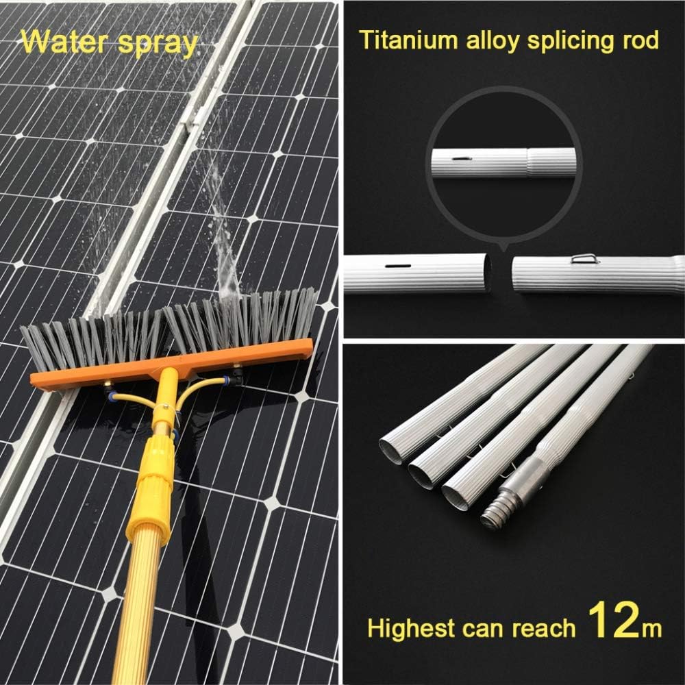 Window Cleaner Window Cleaning Brush Equipment, Window Cleaner Kit, Water/Hose Fed Pole, 4.5-9M, Photovoltaic Panel Cleaning Tool, Cleaning Solar Panels Tool/6M/19.7Ft