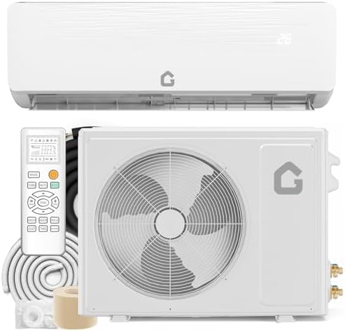 12,000 BTU Air Conditioner & Heater, Covers Room Up to 750 Sq. Ft, All-Seasonal Mini Split AC & Heater Pump w/Inverter, Timer, Sleep Mode, for Bedroom, Office, Living Room (208~230V, 19 SEER)
