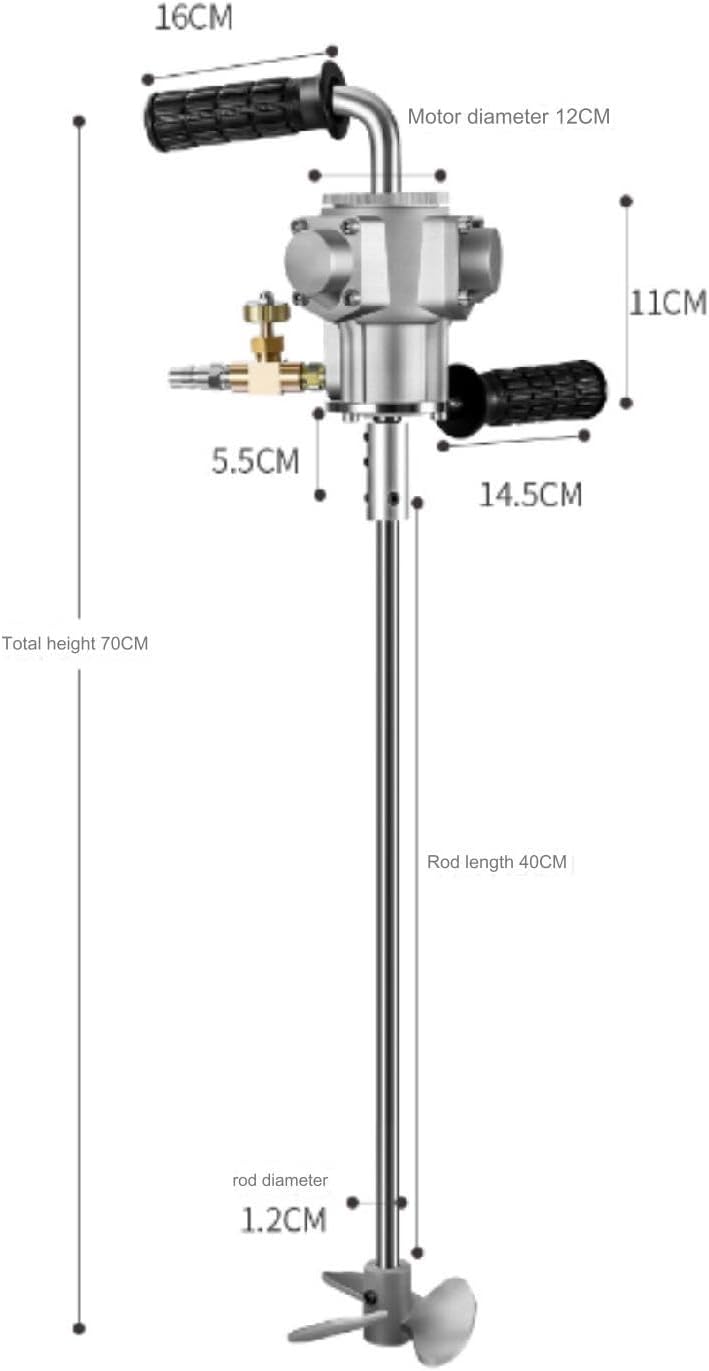 Handheld Mixer Drum Mixer,Pneumatic Paint Mixer Stirrer, Agitator Paint Mix Tool Paint Agitator Paint Mixing Machine