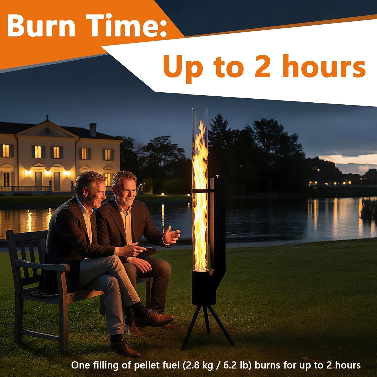 Wood Pellet Patio Heater -Outdoor Fire Pit- 58