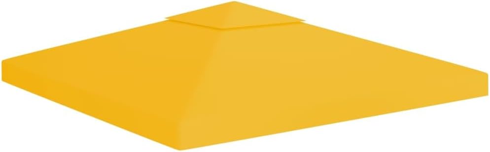 Canopy & Gazebo Accessories 2-Tier Gazebo Top Cover 1 oz/ft² 9.8'x9.8' Yellow,Water-resistant 2Tier Gazebo Canopy, Sun Protection Gazebo Top Cover for Outdoor Living Patio Furniture & Accessories