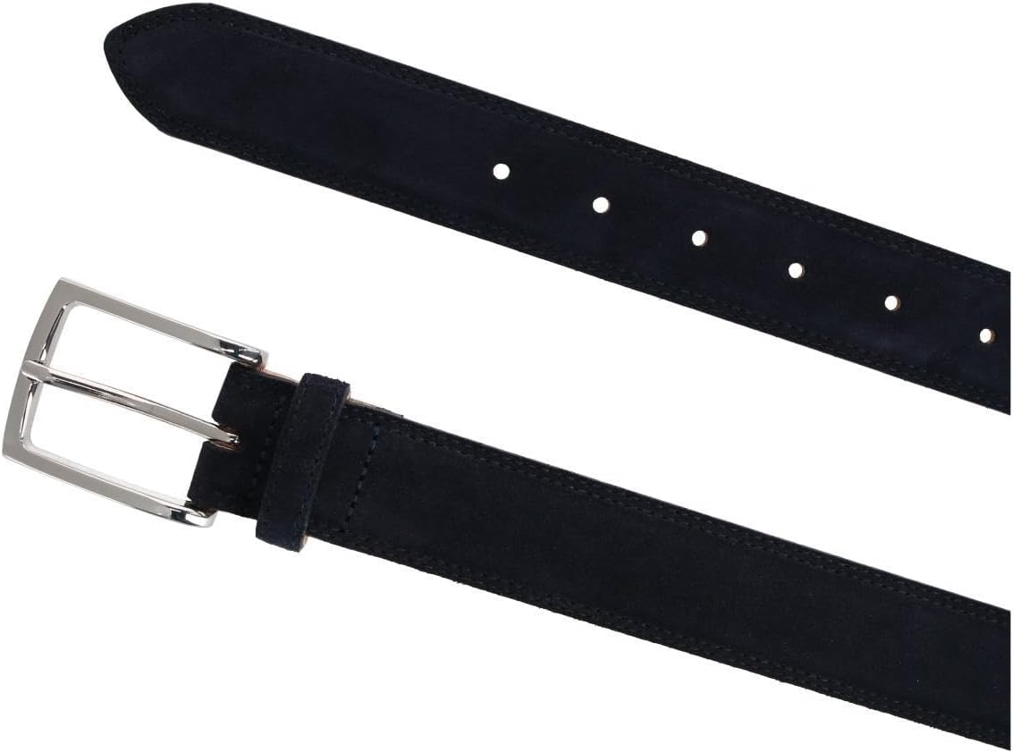 Trafalgar Men's Armando Italian Suede 35mm Feathered Edge Belt