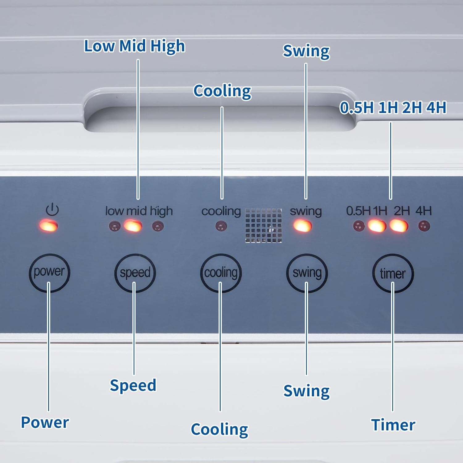 3 in 1 Portable Air Conditioners with Remote Control, Evaporative Air Cooler with 10.57 Gal Large Water Tank, 4 Ice Box & Scroll Casters, 3 Speeds & 7.5H Timer Cooling Fan for Home & Office