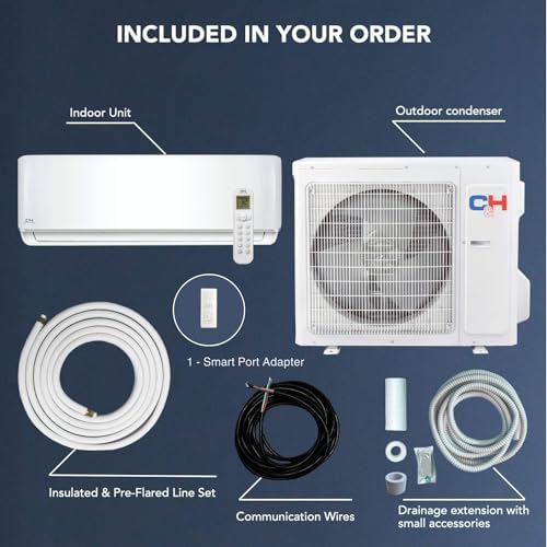 Cooper & Hunter 24,000 BTU 18.9 SEER Mini Split AC/Heating system Sophia Series 208/230V with Installation Kit…