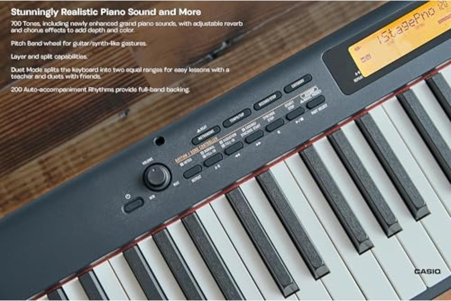 Casio CDP-S360 Slim 88-Key Weighted Digital Piano | Portable, Lightweight & Compact | 700 Tones, 200 Rhythms | Songwriting tools | USB-MIDI, Built-In Speakers | LCD Display