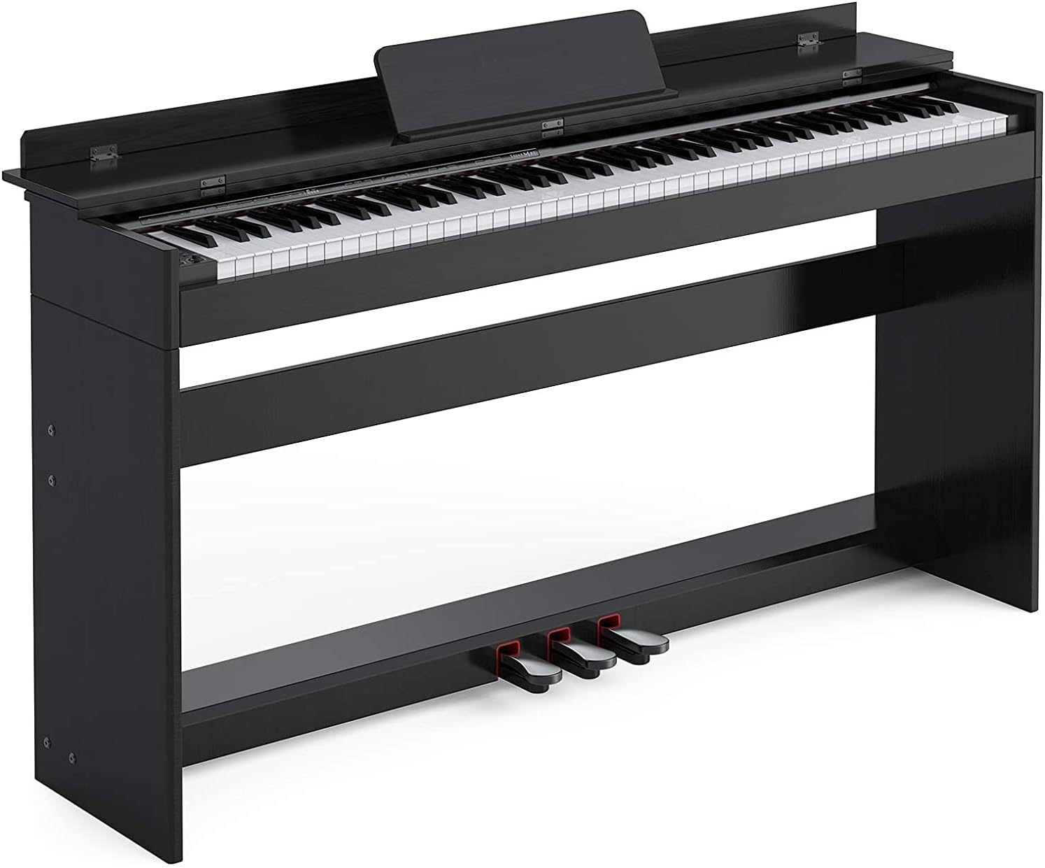 Setting 88-Key Weighted Digital Piano, Electric Upright Piano with 3-Pedal Unit Board, LCD Screen, Multi-Functional Full Size and Power for Beginner/Adult (Black without Bench) 53.5 x 29.9 12.2 Inch