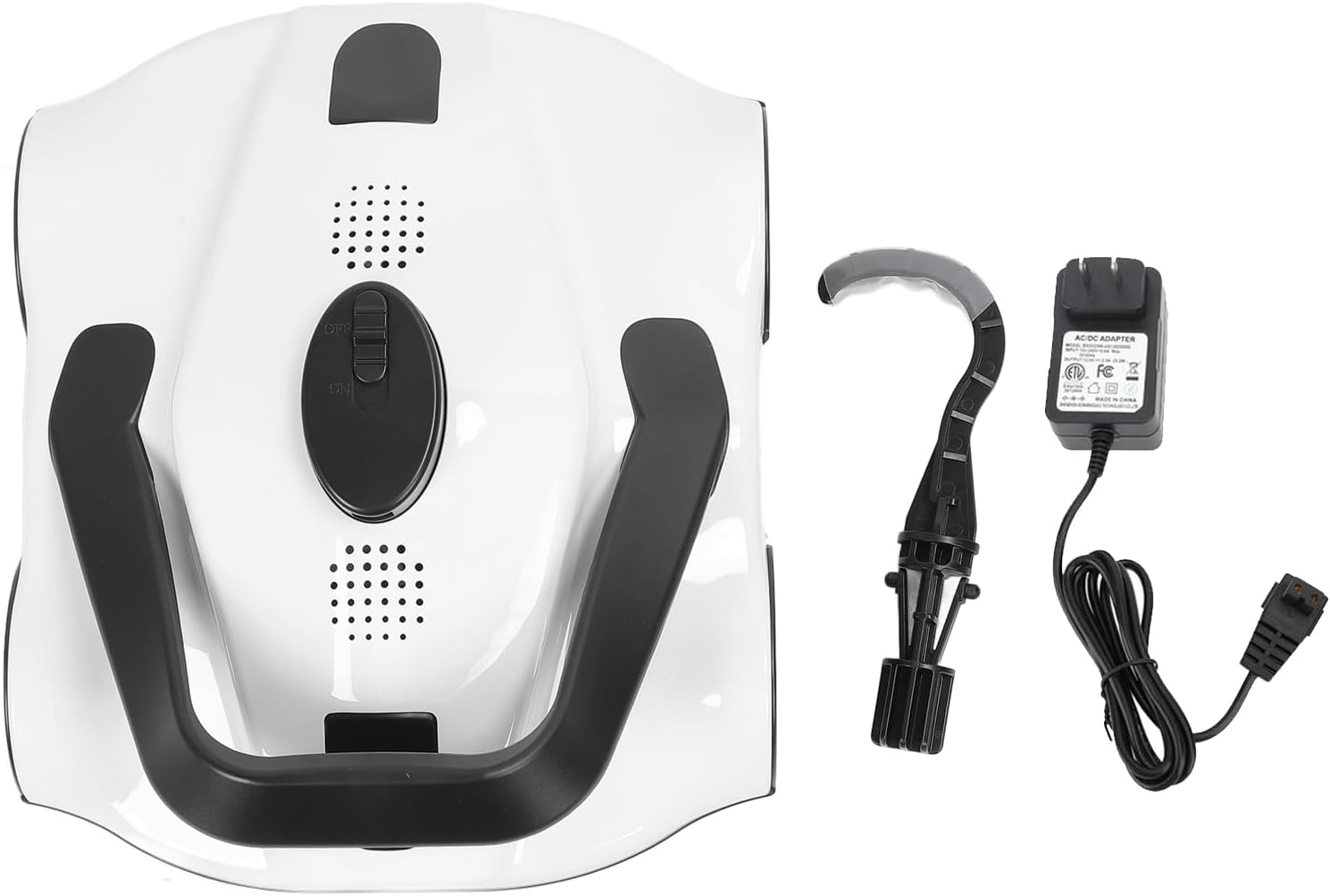 Cordless Robotic Pool Vacuum | IPX8 Automatic Pool Cleaner with 5200mAh Battery | Strong Suction for Flat Bottom Pools/Inground Pools | White