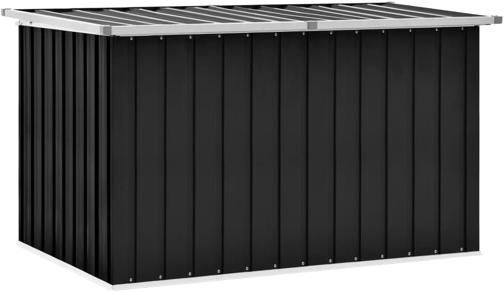 Deck Box Large Outdoor Storage for Patio Furniture, Steel Garden Tools, Pool Supplies,Outdoor Backyard Patio Storage Deck Box Container, Anthracite 58.7
