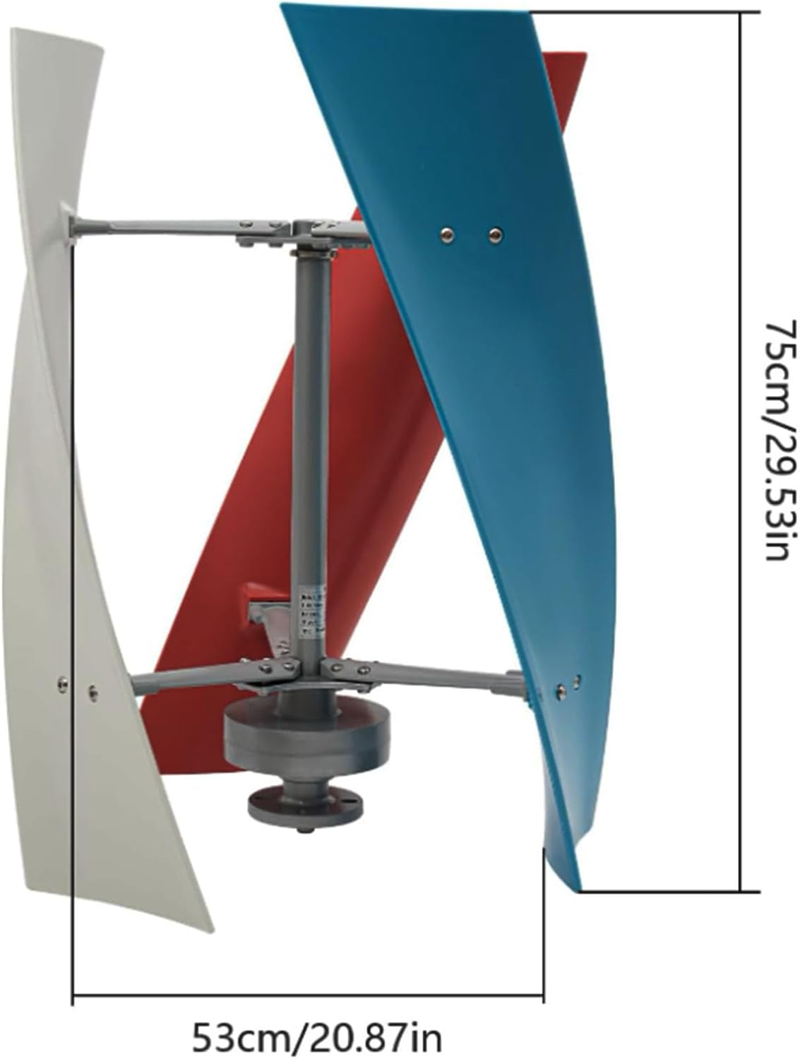 48v, 1000W Three-Phase AC Vertical axis Wind Turbine Generator, 12V-220V Magnetic levitation Vertical Generator with MPPT Controller, Home use, Hybrid Solar Wind System