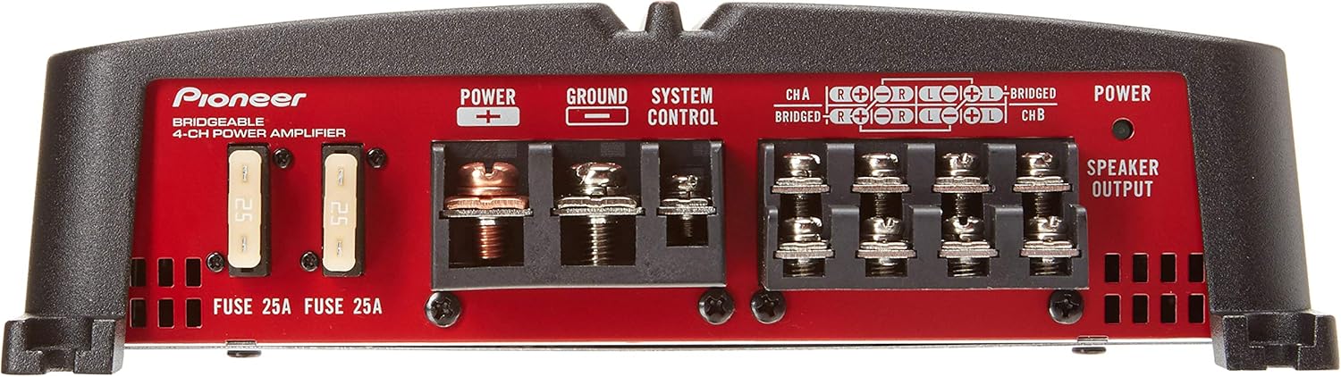 Pioneer GM-A6704 4-Channel Bridgeable Amplifier with Bass Boost