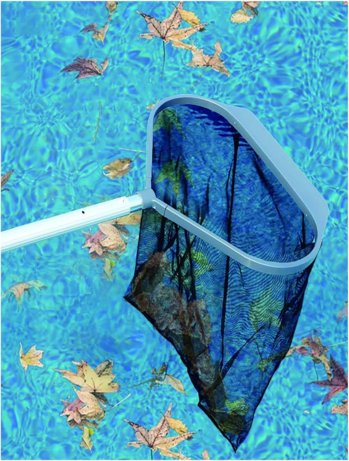 Pool Net Skimmer Heavy Duty, Swimming Pool Leaf Skimmer Net for Cleaning, Swimming Pool Leaf Skimmer Rake Net with Fine Mesh Fits All Standard Poles(300cm/118in)