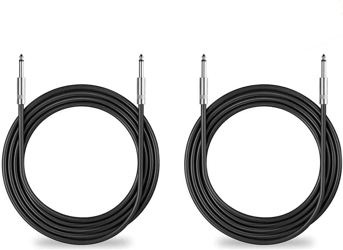 2Pack 50 ft 1/4 to 1/4 Cables & 2Pack 50 ft Male Speakon to Speakon Cables